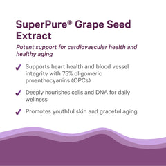 Pure Synergy SuperPure packaging with European vineyard backdrop, conveying farm-fresh ingredients and quality.