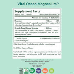 Pure Synergy Vital Ocean Magnesium capsules for relaxed muscles