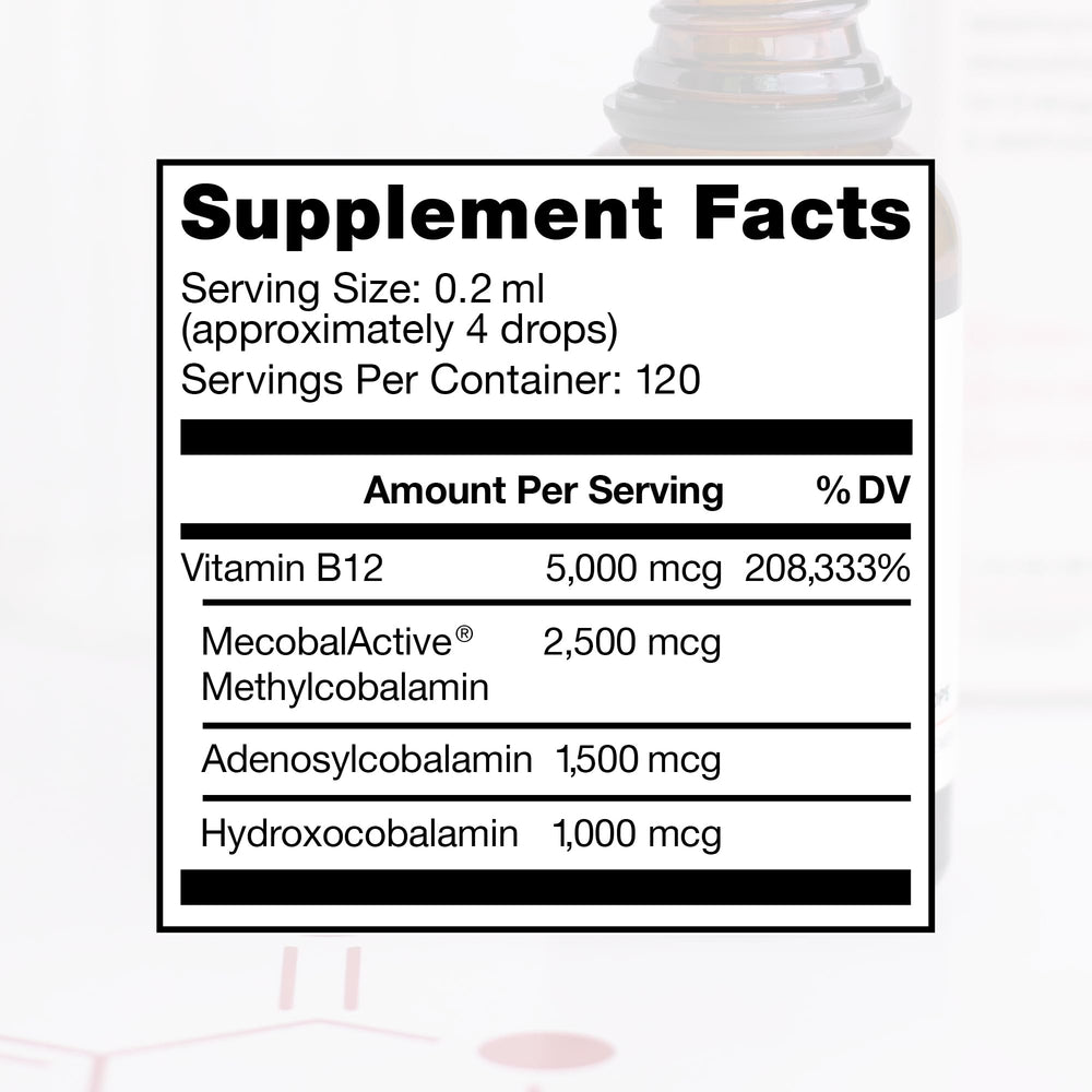 Pure Therapro Rx B12 label detail, vegan methylated B12 at a glance