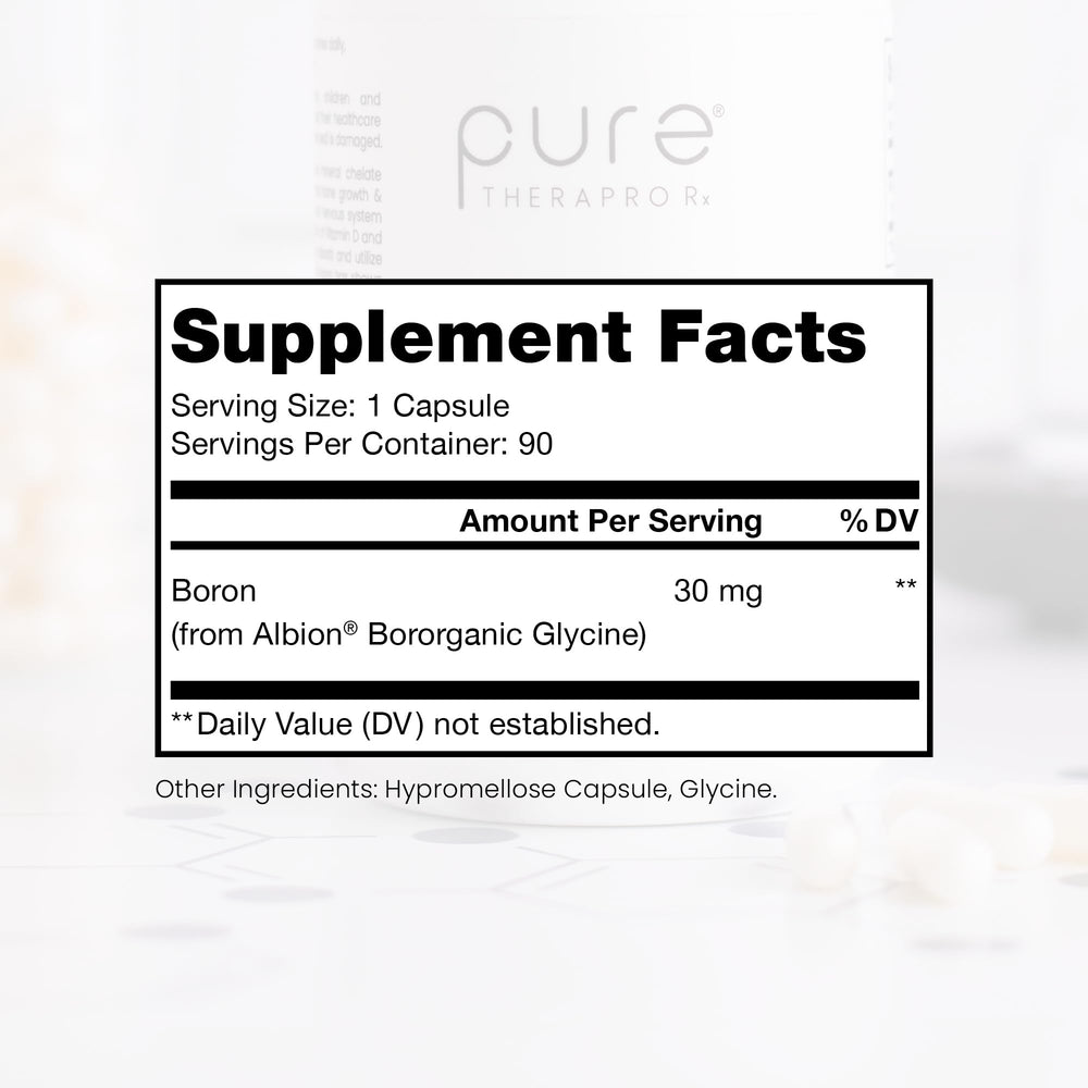 Pouring Boron capsules into hand for convenient daily use.