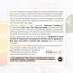 Pure Therapro Rx Liposomal Vitamin C powder being mixed in water