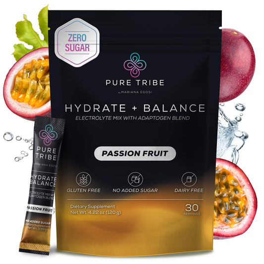 Pure Tribe Instant Hydration: bottle pour for quick hydration on the go.