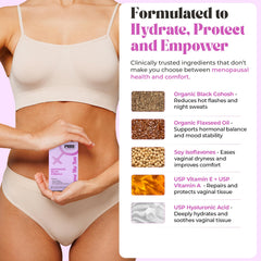 PURE WOMAN Pause-Me-Not insertion being performed for easy use