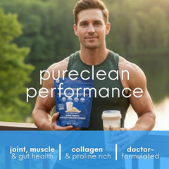 PureClean Protein powder in a glass of liquid ready for quick nourishment