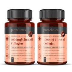 PureClinica Ultracoll Marine Collagen bottle front showing six-month supply for daily use