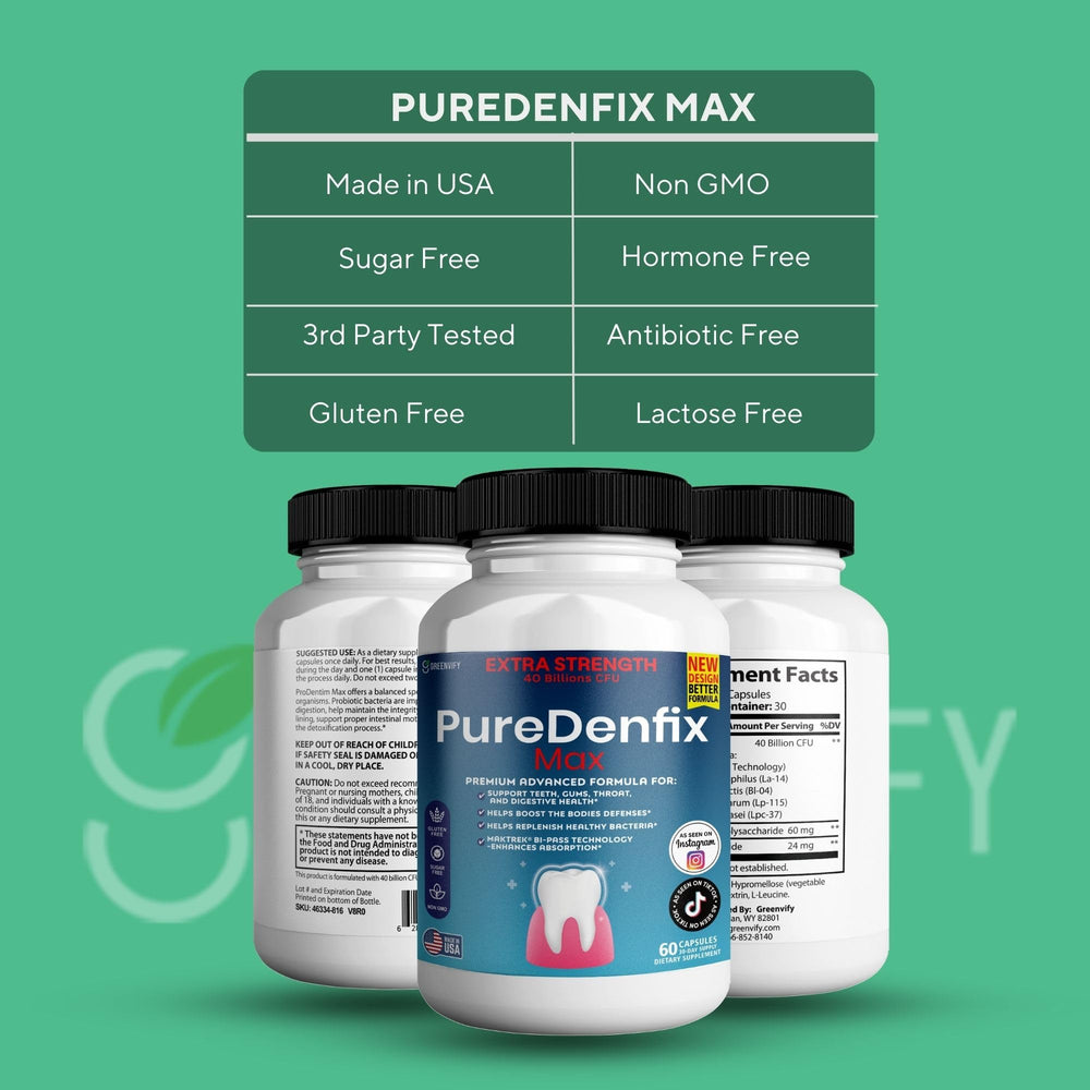 PureDenfix Max capsules in hand demonstrate portable daily wellness on the go.