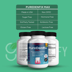 PureDenfix Max capsules in hand demonstrate portable daily wellness on the go.