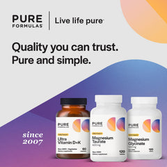 PureFormulas Magnesium Taurate visual cardio focus — supports daily heart-friendly wellness.