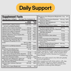 PureFormulas Multivitamin for Men capsules closeup, convenient softgel form for daily use.