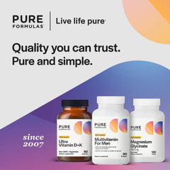 PureFormulas Multivitamin for Men packaging box, ideal for shelf display and quick grab.