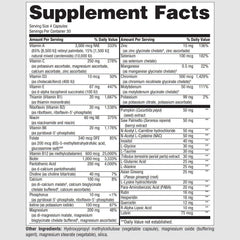 PureFormulas PureMulti for Men label detailing vitamins and minerals for daily wellness.