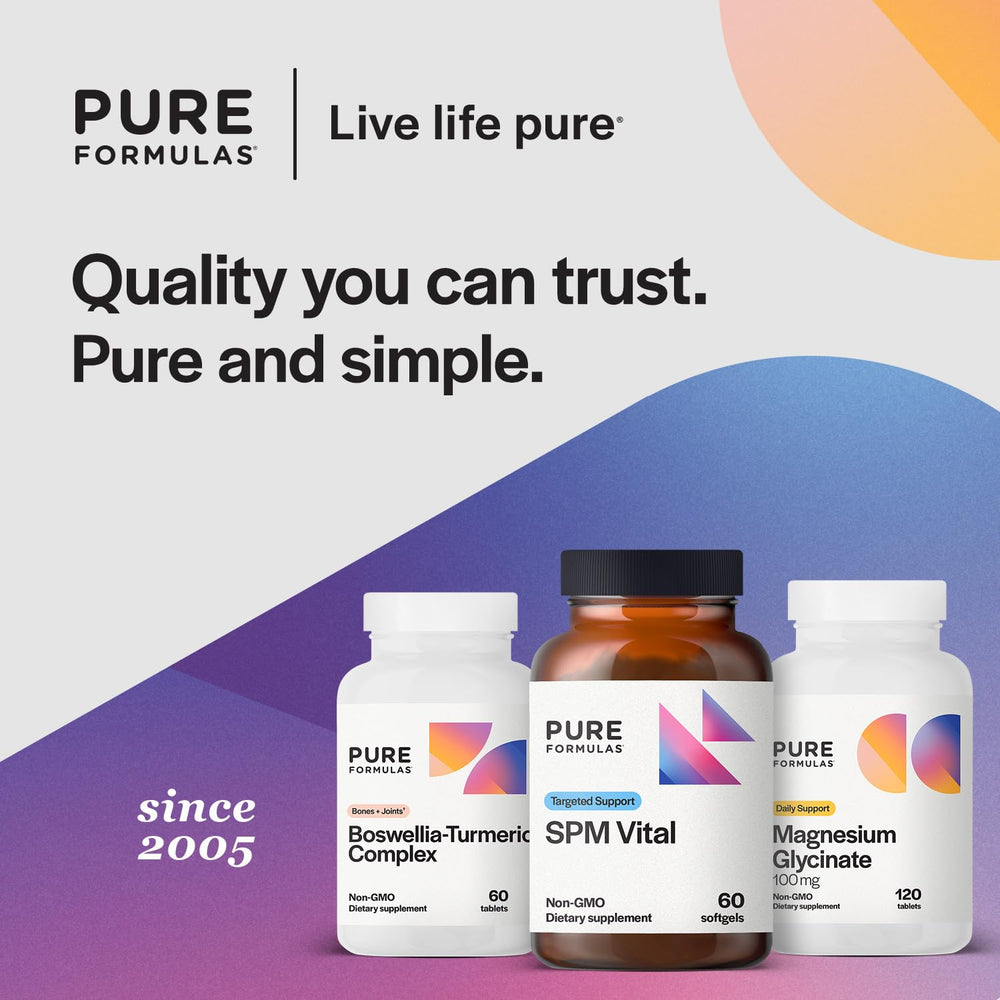 PureFormulas SPM Vital packaging image highlighting trusted USA-made product.