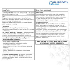 Puregen Labs Allergy Relief cherry flavor close-up showing pleasant taste for easy dosing.