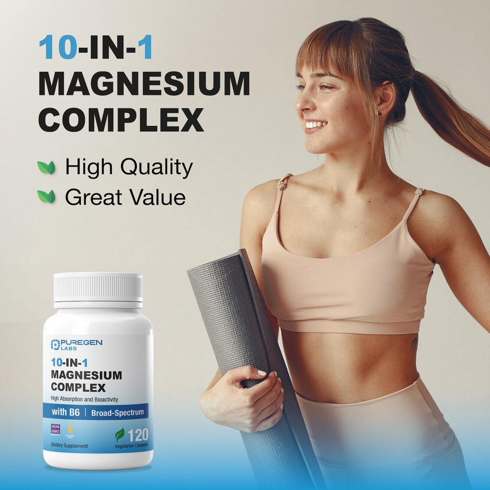 Puregen Labs gluten-free and non-GMO formulation depicted for clean supplementation.