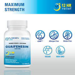 Product label highlights active guaifenesin 1200 mg.