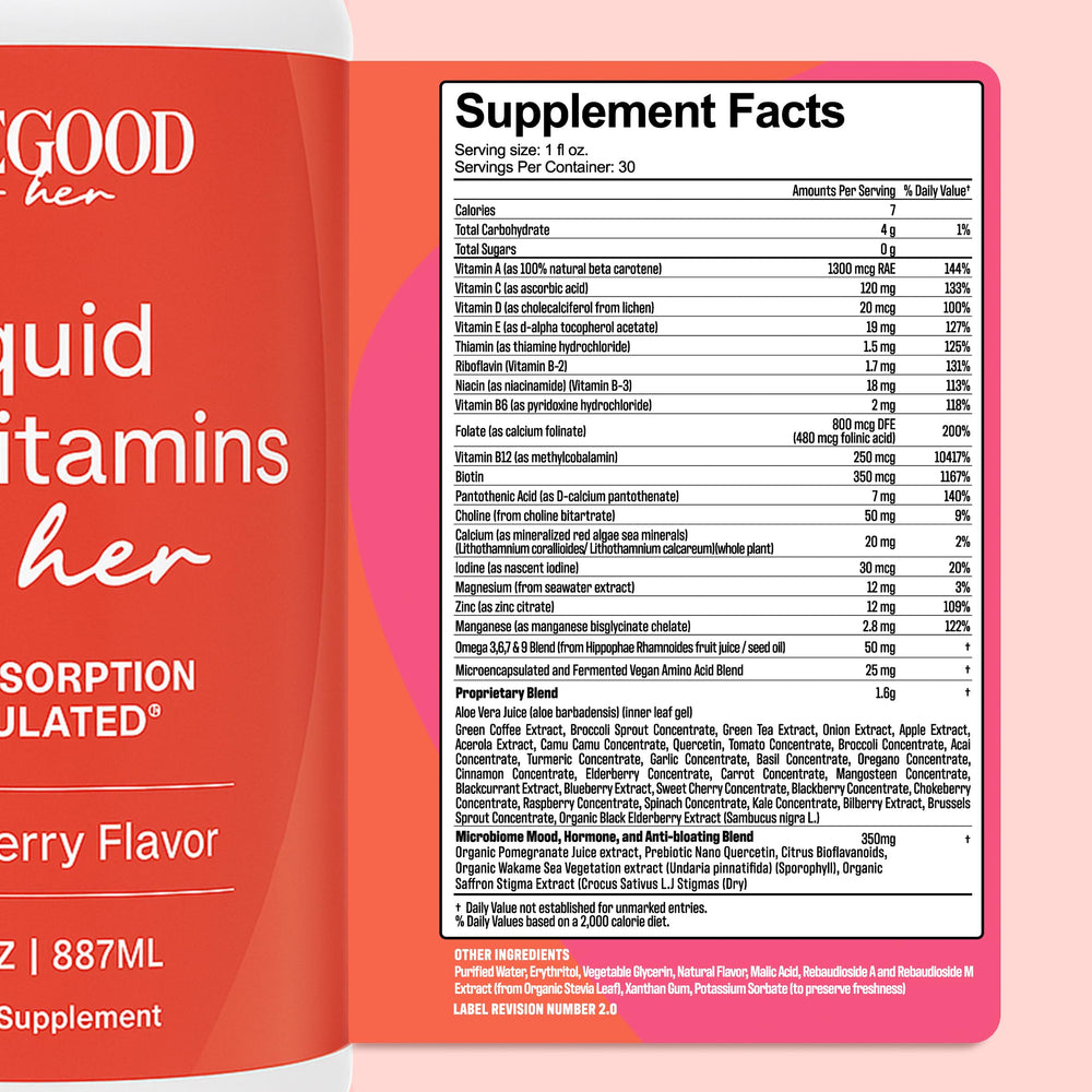 PureGood berry-flavor bottle offers a tasty daily boost for energy.