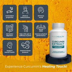 PUREHEALTH RESEARCH curcumin extract box under natural light suggesting immune wellness