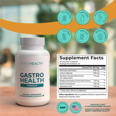 PureHealth Research Gastro Health capsules arranged for daily digestive comfort