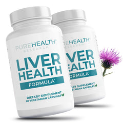 PureHealth Research Liver Health Detox bottle featuring artichoke highlights may support bile flow and digestion