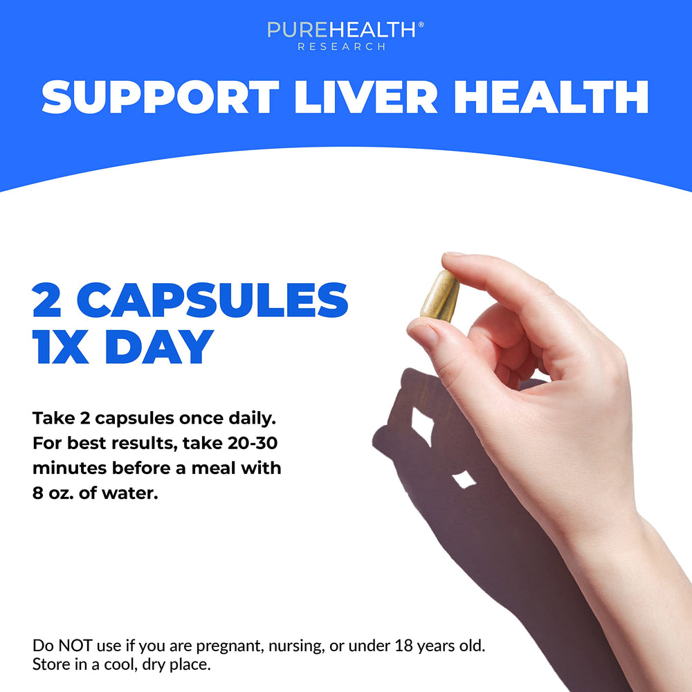 PureHealth Research Liver Health Detox bottle with turmeric may contribute antioxidants for cellular balance