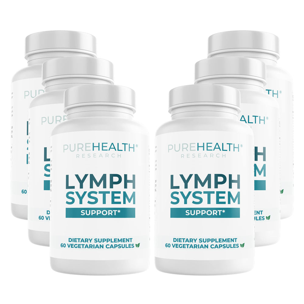 PUREHEALTH RESEARCH Lymph System Support bottle with capsules for daily lymphatic care