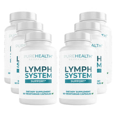 PUREHEALTH RESEARCH Lymph System Support bottle with capsules for daily lymphatic care
