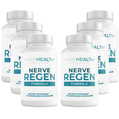 PureHealth Research Nerve Regen bottle front showing daily nerve support on the go
