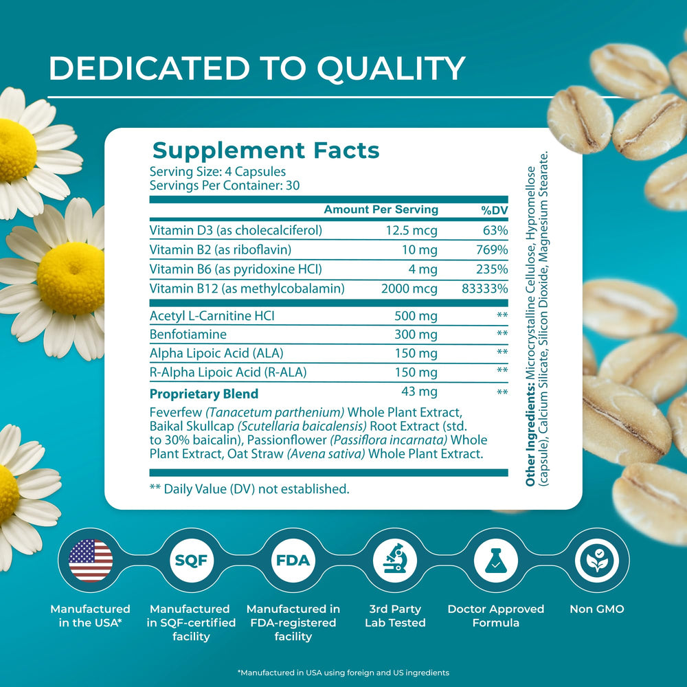 PureHealth Research Nerve Regen bottle label featuring ALA and B vitamins