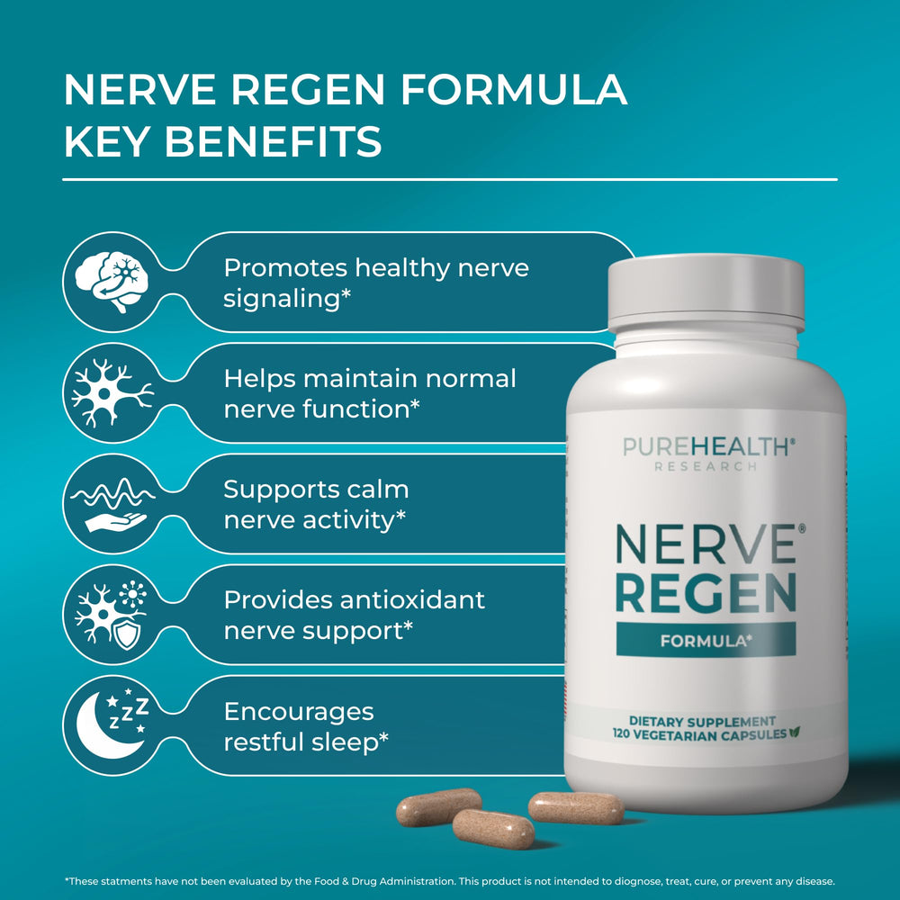 PureHealth Research Nerve Regen capsules ready for daily use