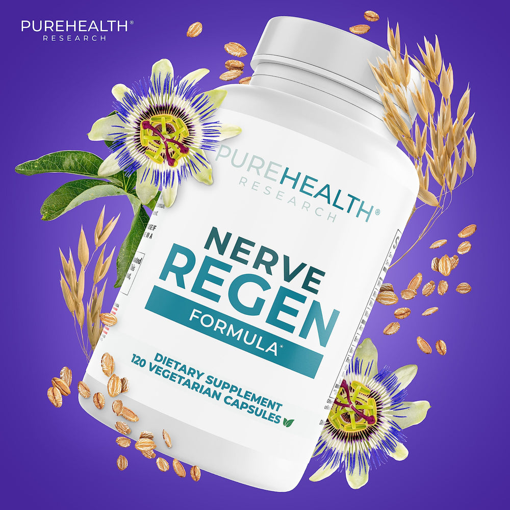 PureHealth Research Nerve Regen ingredient panel with R-Alpha Lipoic Acid and Benfotiamine