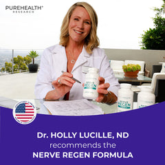 PureHealth Research Nerve Regen label and packaging emphasizing quality
