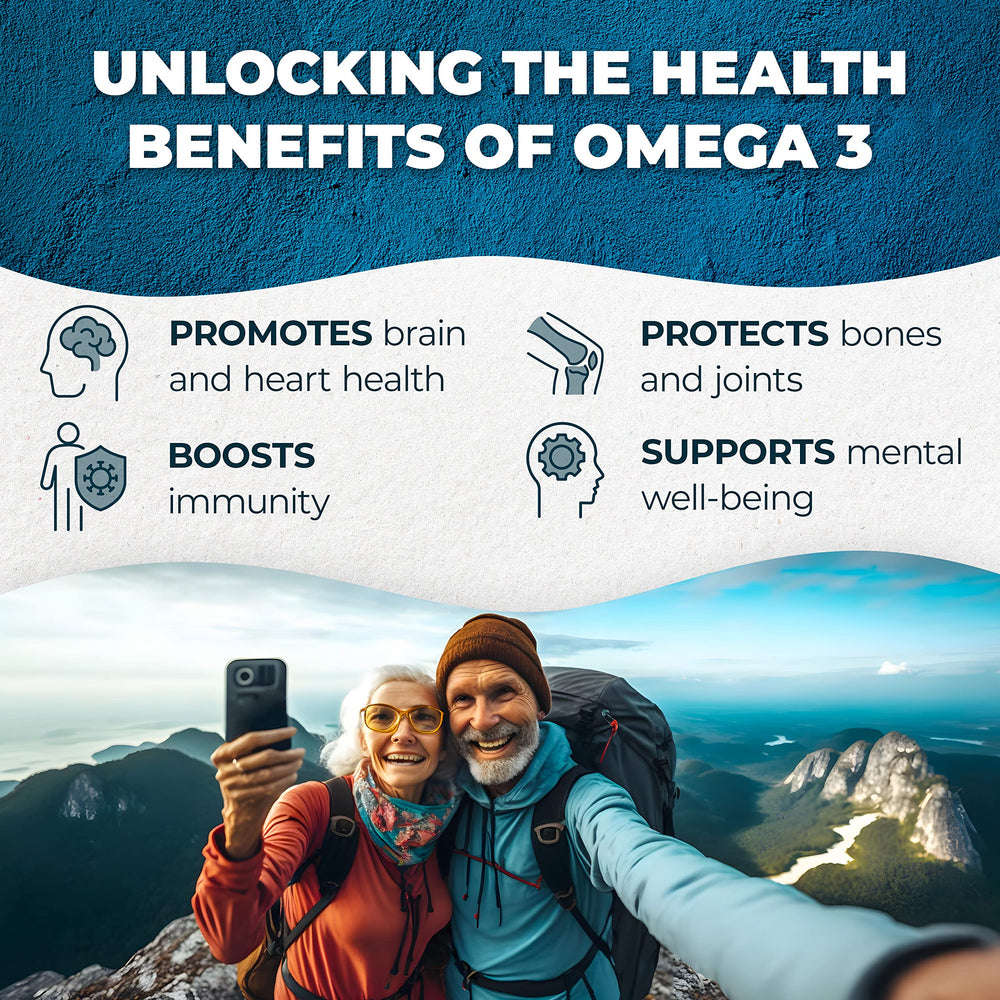 Non-GMO omega-3 softgels by PureHealth Research on a clean background