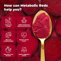 Berry blend ingredients in PureHealth Reds Superfoods Powder jar signaling daily vitality