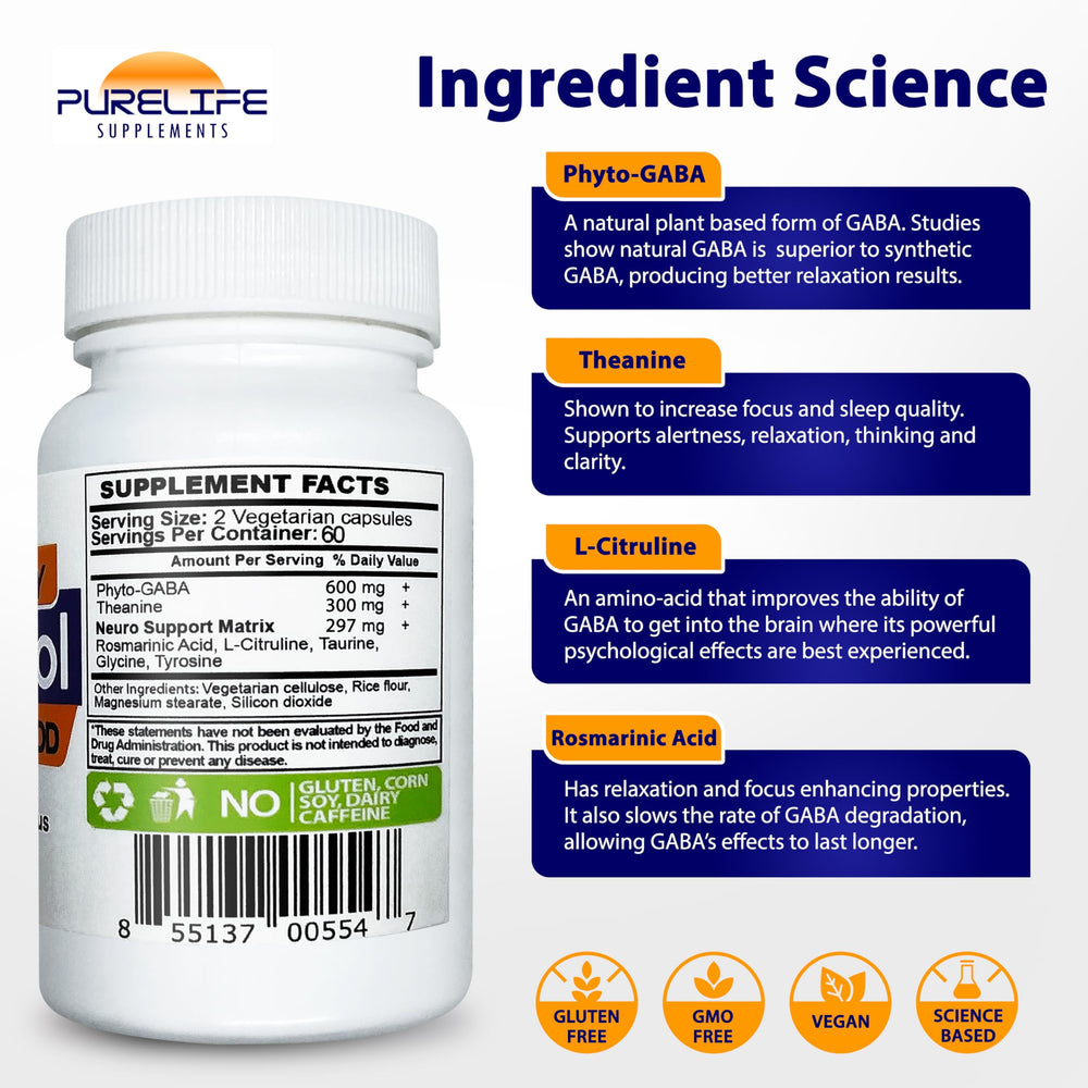 PureLife Gabatrol Daily night-time use scene for unwinding and better sleep.