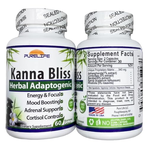PureLife Kanna Bliss packaging box on shelf, ready for daily use.