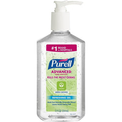 Office break room setup featuring PURELL sanitizer for convenient hand hygiene