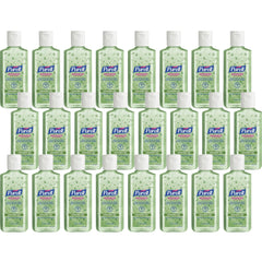 Purell's fast-evaporating gel kills 99.99% of germs.