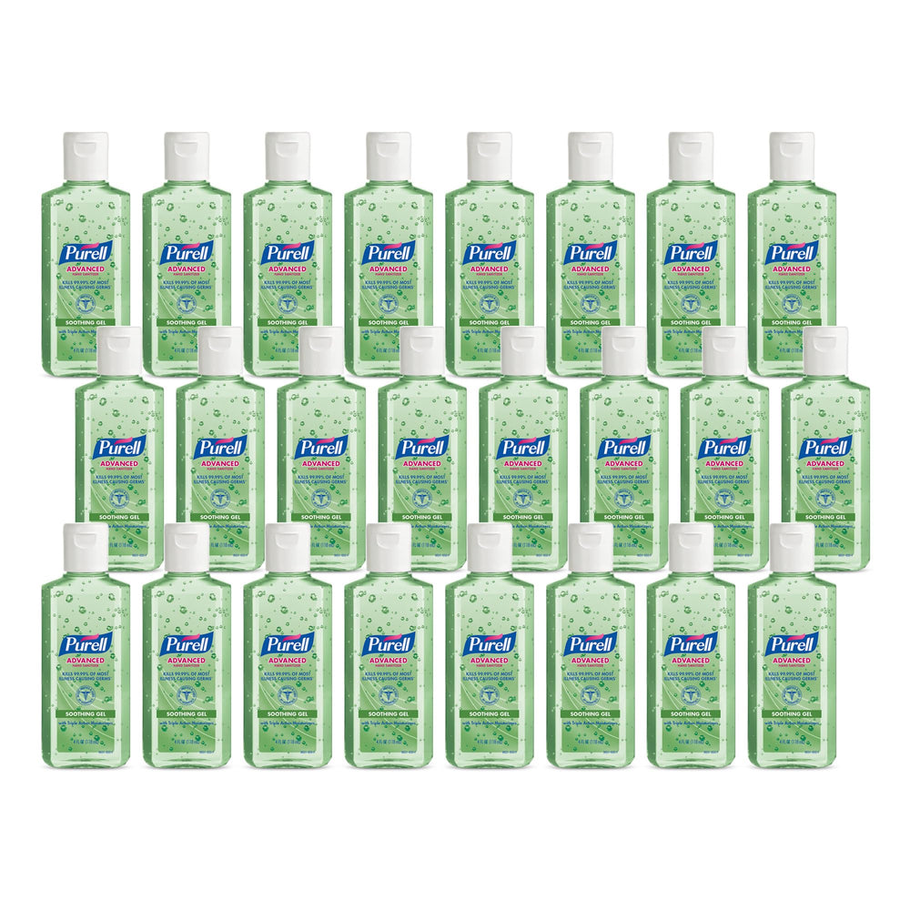 Purell soothing gel close-up highlighting fresh scent for quick cleansing.