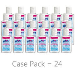 Pack of 24 travel-size bottles ideal for shareable germ defense at home, work, or school.