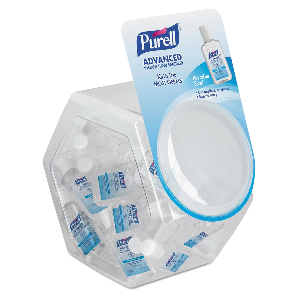 Purell Advanced Instant Hand Sanitizer Gel lemon scent in a 1 oz bottle for quick germ protection