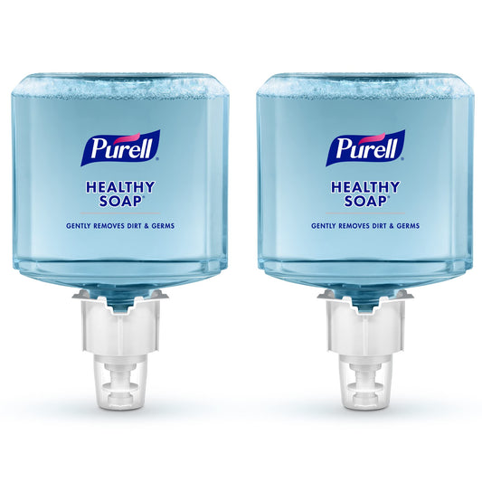 Purell Healthy Soap Foam refill 1200ml viewed for easy monitoring of soap levels.