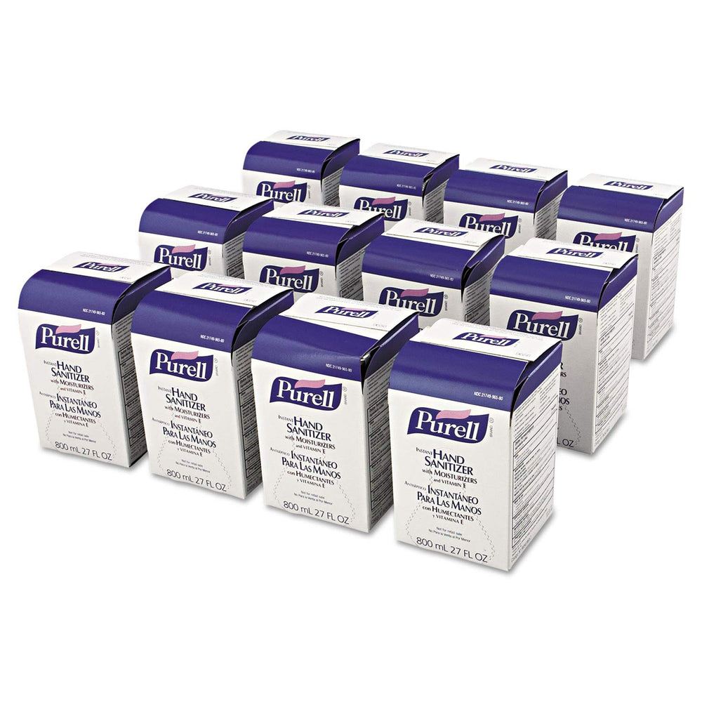 Purell sanitary-sealed refill bag minimizes contamination during refill.