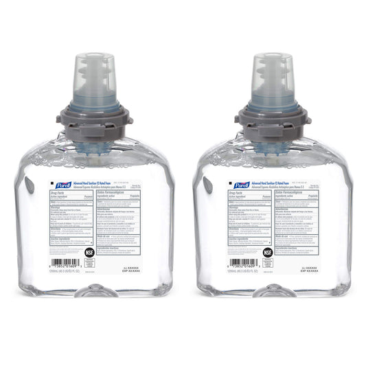 Purell TFX fragrance-free foam refill 1200 ml, front view for touch-free dispensers