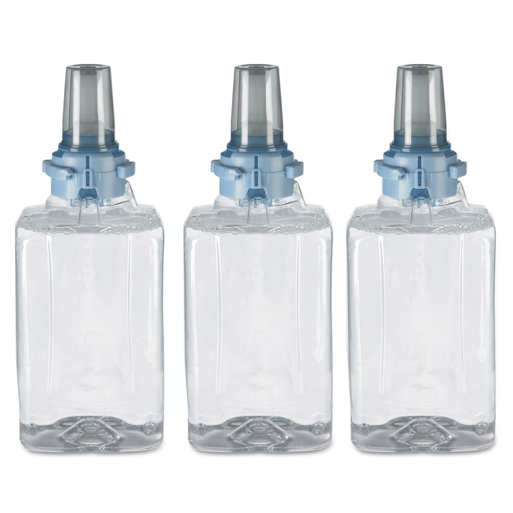 Dove grey Purell TFX dispenser close-up of dispensing area.