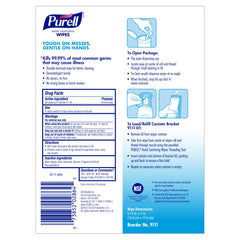 Purell wipes showing fresh citrus scent for desk-side cleanups.