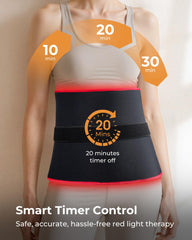 Purella Red Light Therapy Mat with remote control allows hands-free mode adjustments.