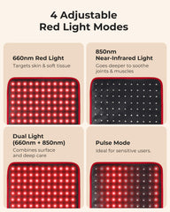 Purella Red Light Therapy Mat includes a timer for safe, planned sessions.