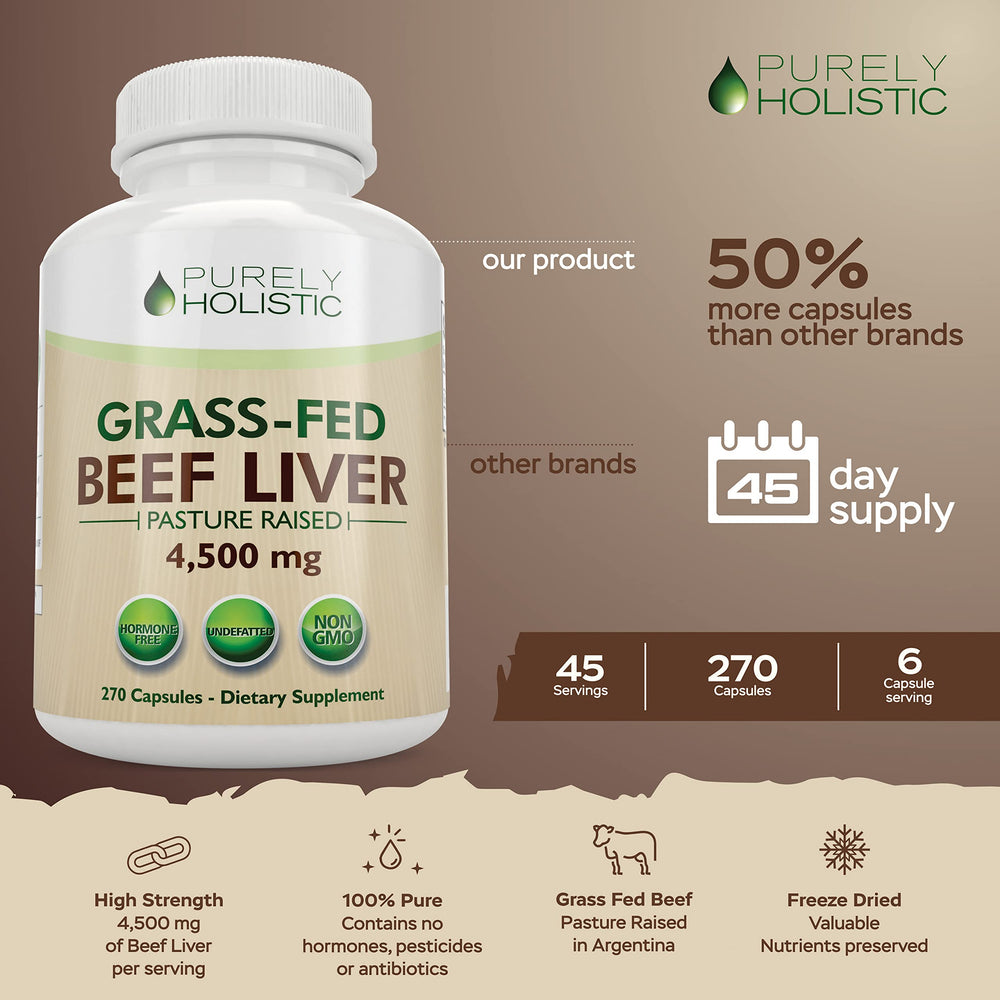 Purely Holistic capsules closeup showing small, easy-to-swallow form