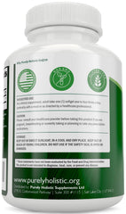 Purely Holistic CoQ10 non-GMO badge emphasizes clean ingredients.