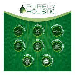 Purely Holistic CoQ10 softgels pour for easy daily use.